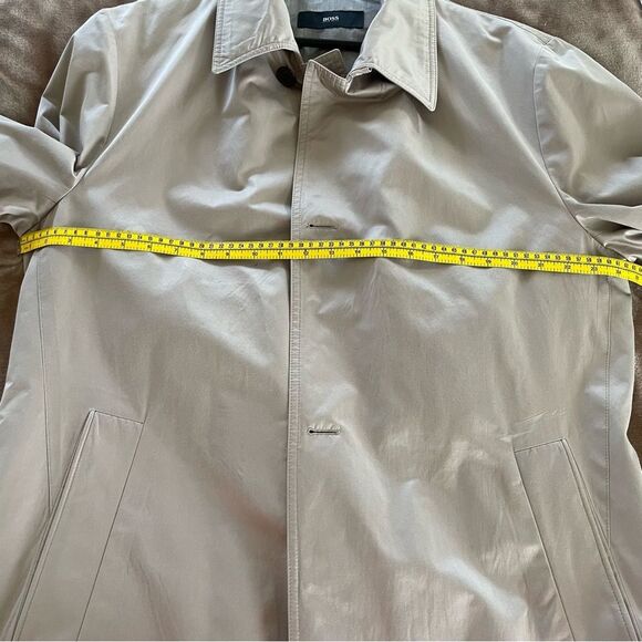 BOSS Hugo Boss Men’s Light Tan Trench Coat 46R - Picture 13 of 14